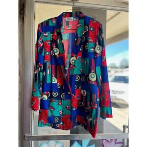 Vintage 1980's Katie Brooke Multicolor blazer size 14